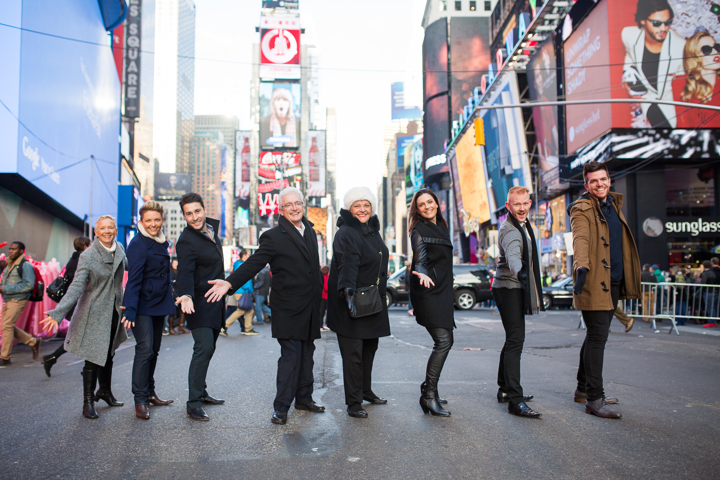  The Donnelly Family is well-rehearsed in the Art of the Broadway show pose! 